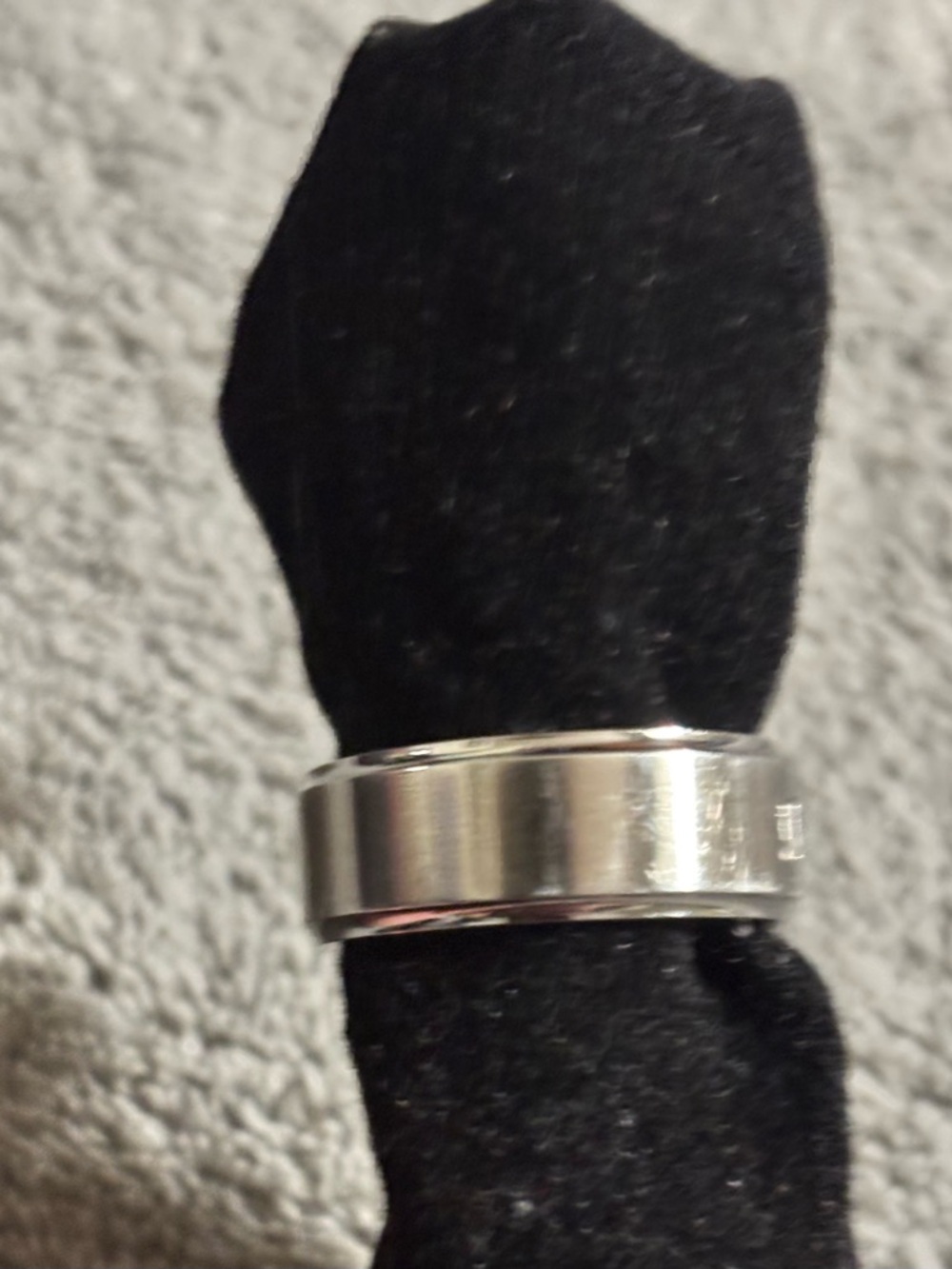 Micheal Hill Tungsten Cobalt With Grey Diamond Ring - Picture 5 of 10